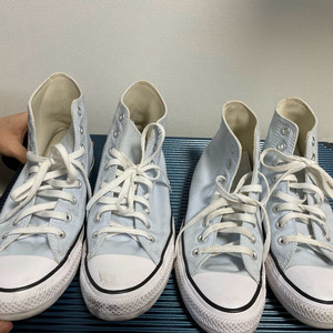 2개 가격) 컨버스 척테일러 하이 블루문 하늘색 2켤레 (280,250) 웨딩슈즈 촬영용