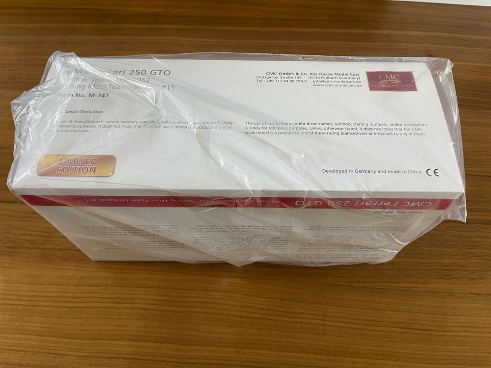 다이캐스트 1/18 cmc 페라리 250 gto #15 민트(스털링 모스 탑승) 미개봉--3