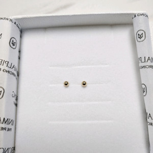 14k 골드 볼 피어싱 1쌍 (새제품)