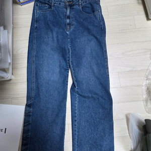 시스템옴므 정품 중청 와이드 핏 밑단 똑딱이 32-34사이즈