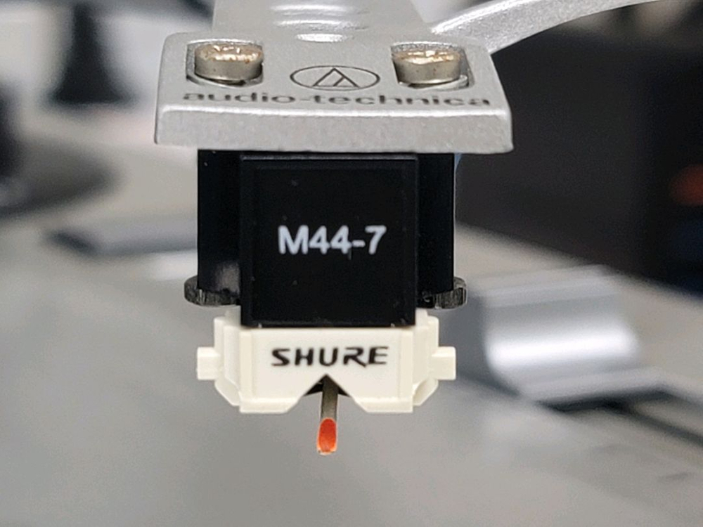 오디오테크니카 AT-LP120-USB 턴테이블 슈어 M44-7(고장) 반덴헐 CS-122 Hybrid 3M 케이블--5