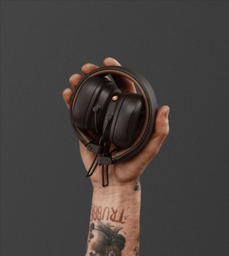 (미개봉 새상품) 마샬 Major IV 블루투스 헤드폰 브라운색상(정품)--4