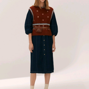 (민트색상 판매) 써스데이아일랜드 모헤어 니트베스트 S사이즈