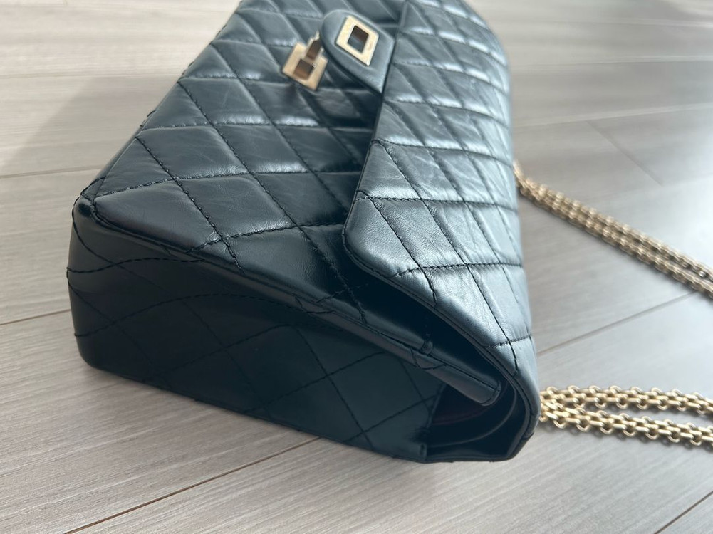 샤넬 2.55빈티지 라지 금장(가로28)--6