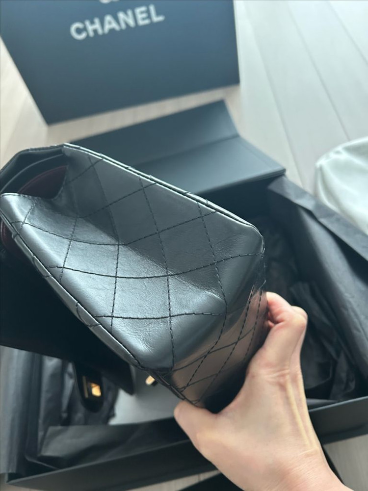 샤넬 2.55빈티지 라지 금장(가로28)--7