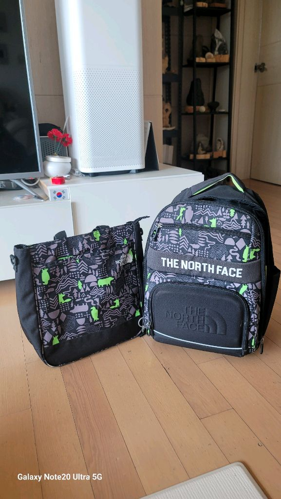노스페이스 책가방 실내화가방--1