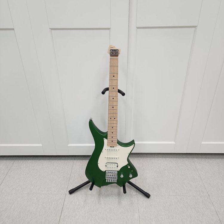 헥스 헤드리스 스트랫 일렉기타 NS100 그린--1