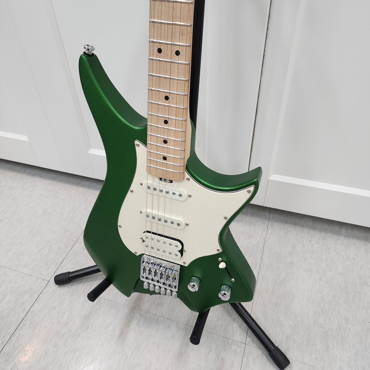 헥스 헤드리스 스트랫 일렉기타 NS100 그린--3