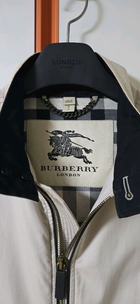 버버리 남성 면 봄버 자켓 S--3
