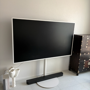 삼성 더 프레임 75인치 + 빌티니 스탠드 + 사운드바