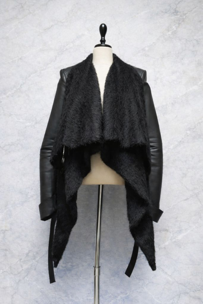 (정품) 가레스퓨 가죽 자켓 / 양가죽 알파카 모헤어--3