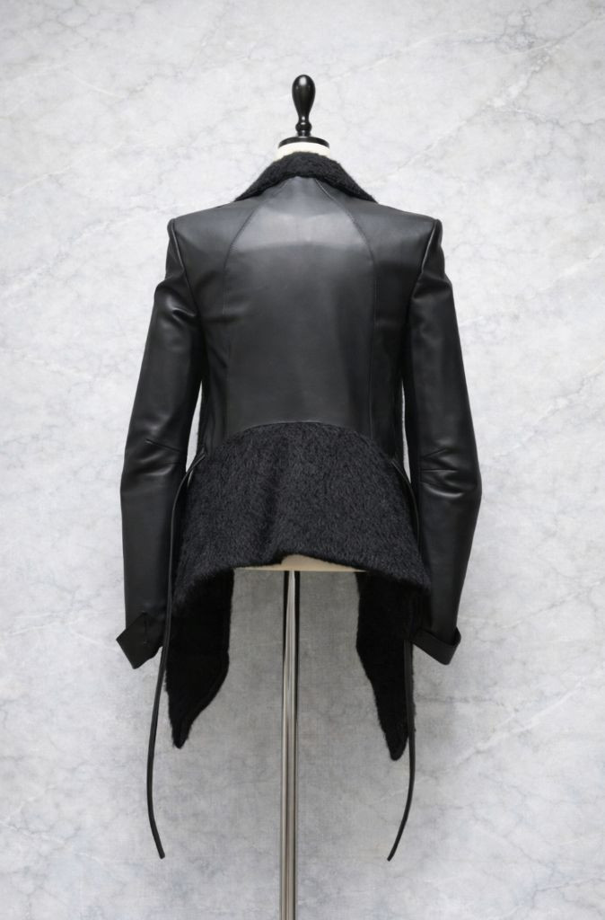 (정품) 가레스퓨 가죽 자켓 / 양가죽 알파카 모헤어--5