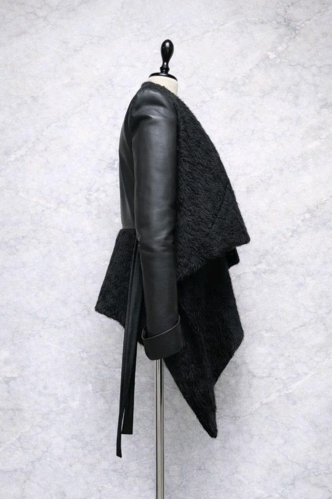 (정품) 가레스퓨 가죽 자켓 / 양가죽 알파카 모헤어--6