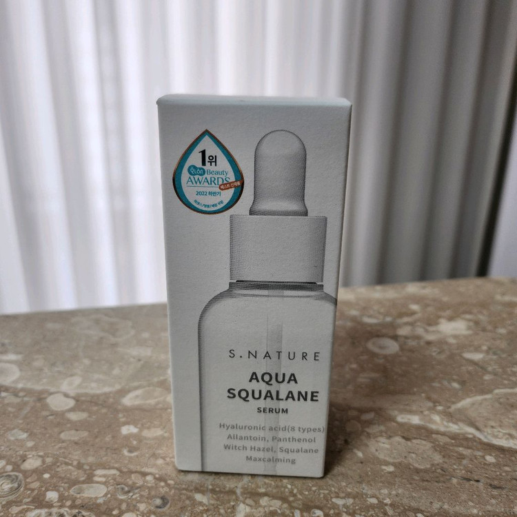 대용량) 에스네이처 아쿠아 스쿠알란 세럼 100ml + 에스네이처 앰플 마스크팩 세트--4