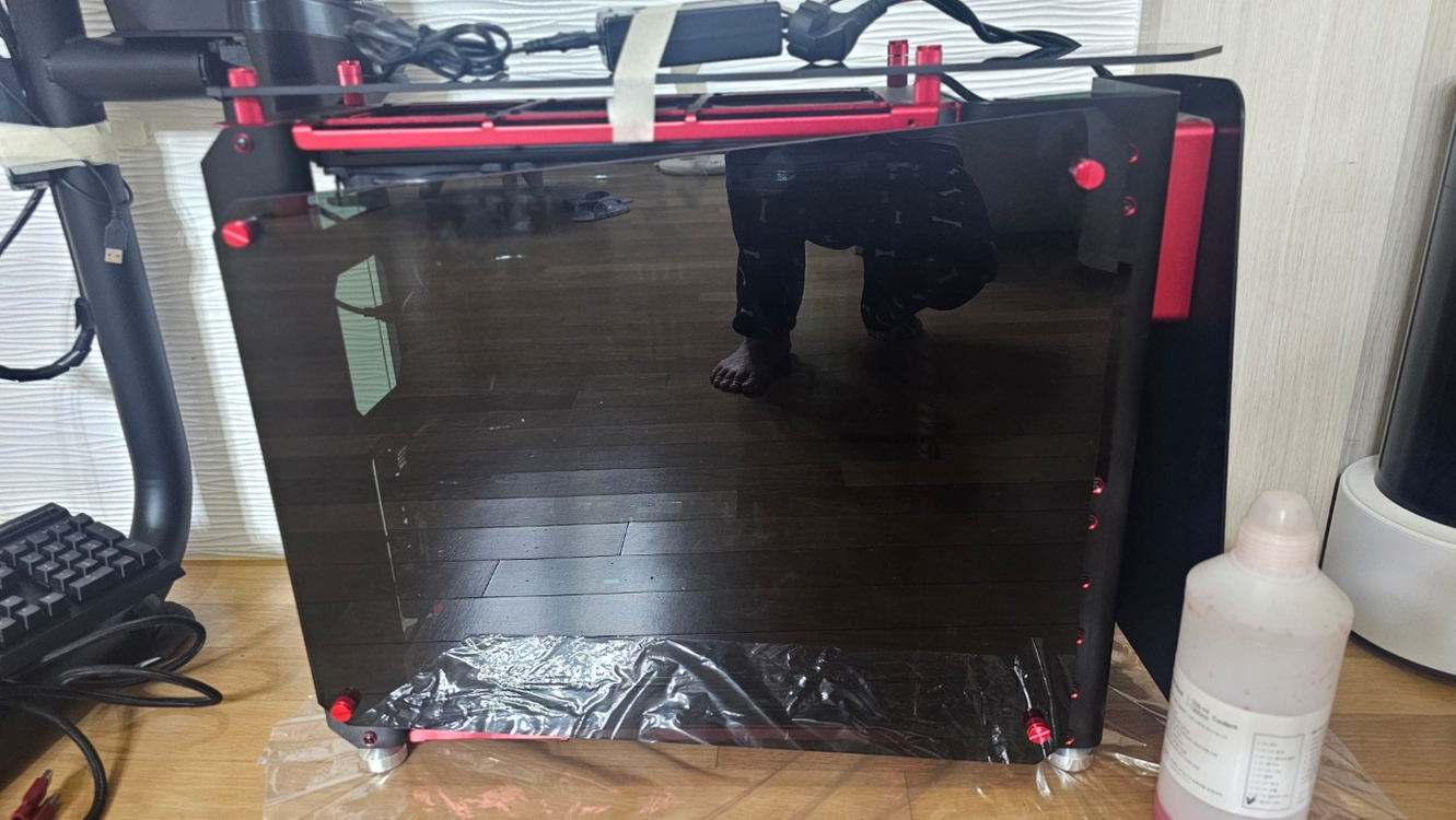 수냉 예술작품 PC 본체+커세어K70키보드+레이싱핸들 로지텍 G27풀셋--6