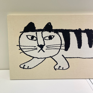 리사라르손 스파이키 고양이그림 베이지 중형 캔버스액자(전시품) 이미지