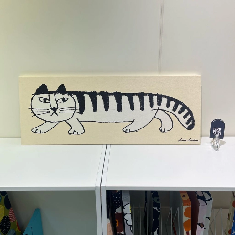 리사라르손 스파이키 고양이그림 베이지 중형 캔버스액자(전시품) 이미지