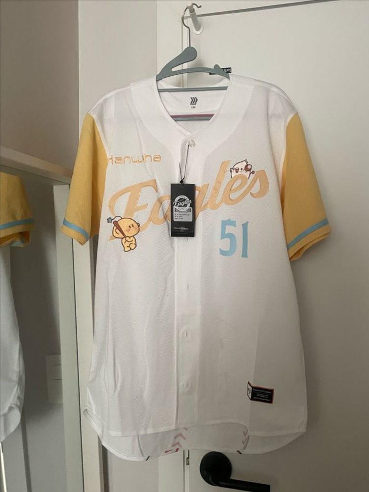 (미착용) 한화이글스 꿈돌이 유니폼 문현빈 마킹 (원가 이하)--1
