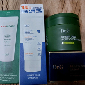 닥터지]크림3종+클렌징밤1종(더모이스처 베리어D인텐스크림,블랙스네일크림,레드블레미쉬 시카S크림2X,클렌징밤