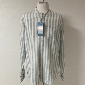 코튼 린넨혼방남성스트라이프셔츠 호호상점