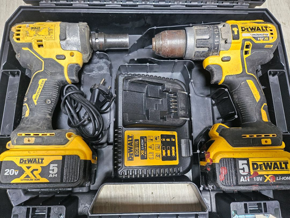 디월트 충전 드라이버 드릴 콤보 (스크류, 임팩 렌치) 세트--0