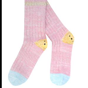 캐피탈 60 피스 아이비 레안보위 해피 힐 핑크 양말 (새상품)