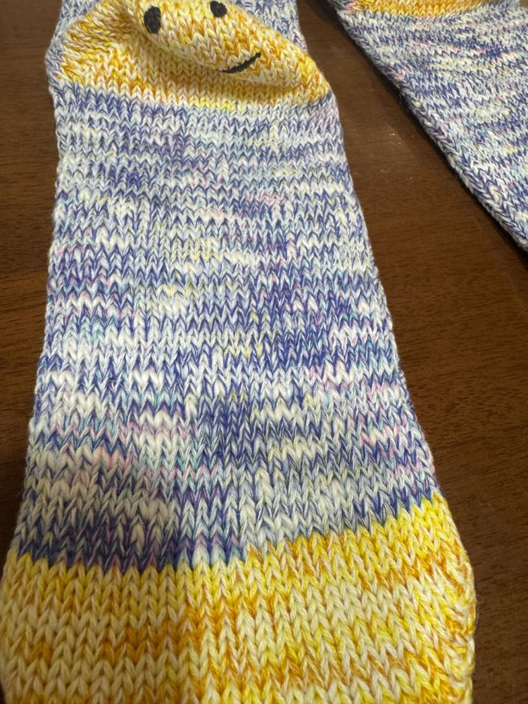 캐피탈 56피스3X1 립레인보위 해피힐 퍼플그레이 양말(새상품)--3