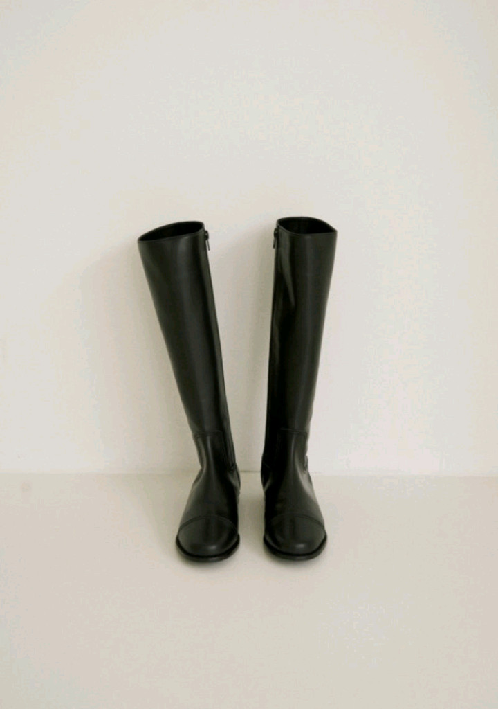 플랫베이스 모던롱부츠 블랙 245 호와스 아모멘토 소가죽 부츠--3