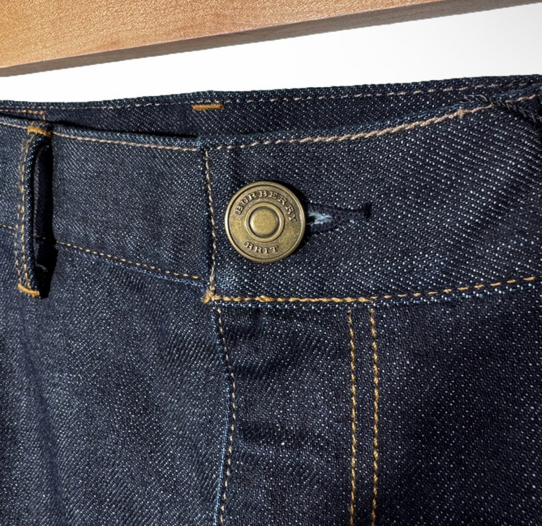 [36] 버버리 여성 데님 미디 치마 스커트 인디고 블루 44820912--3