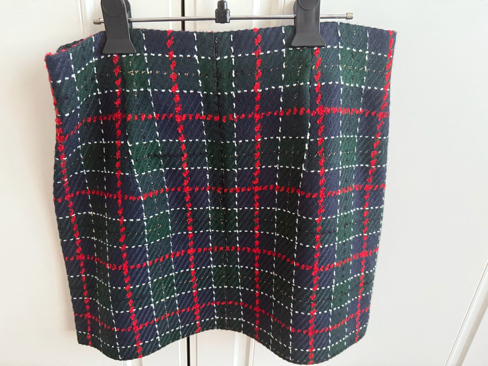 자라 체크스커트--1