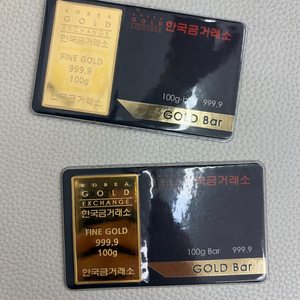 한국금거래소 골드바 100g 2개 (정품/직거래/잠상있음)