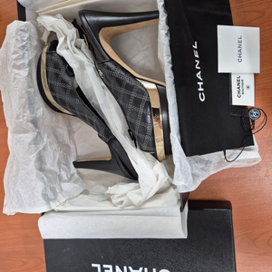 샤넬 힐 샌들 사이즈37C 셋트 구두