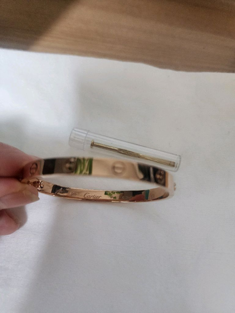 14k 뱅글팔찌/핑크골드:17센티 ~17.5/기본사이즈--1