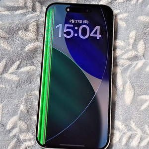 아이폰 15프로 128GB 화이트티타늄 풀박스 디스플레이 손상