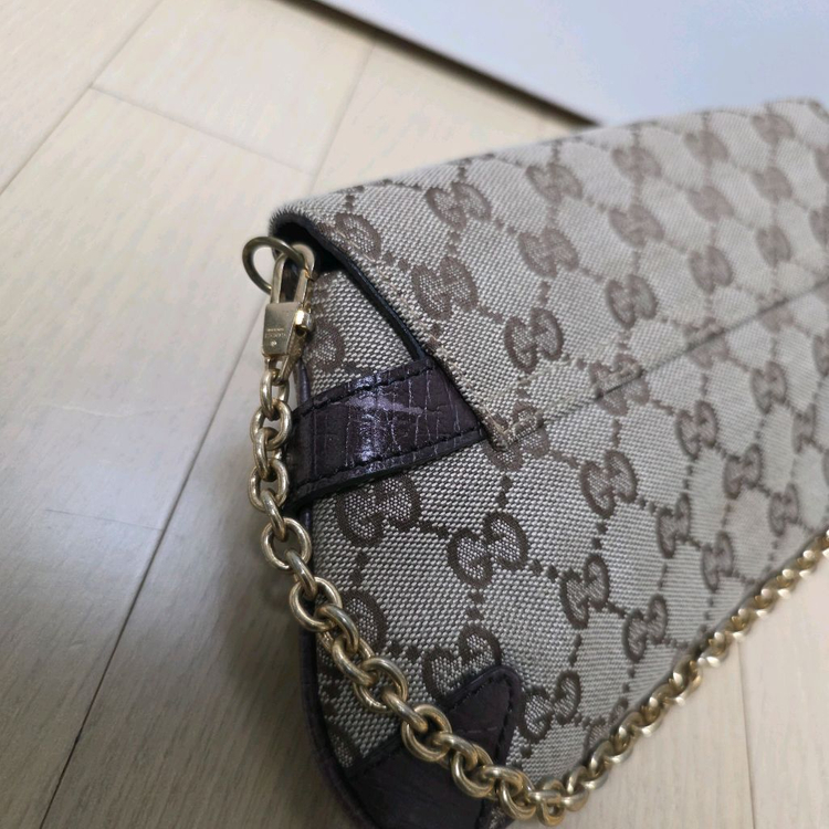 구찌 정품 GG 홀스빗 체인 숄더백--5