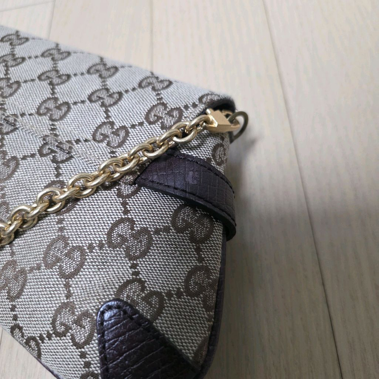 구찌 정품 GG 홀스빗 체인 숄더백--6