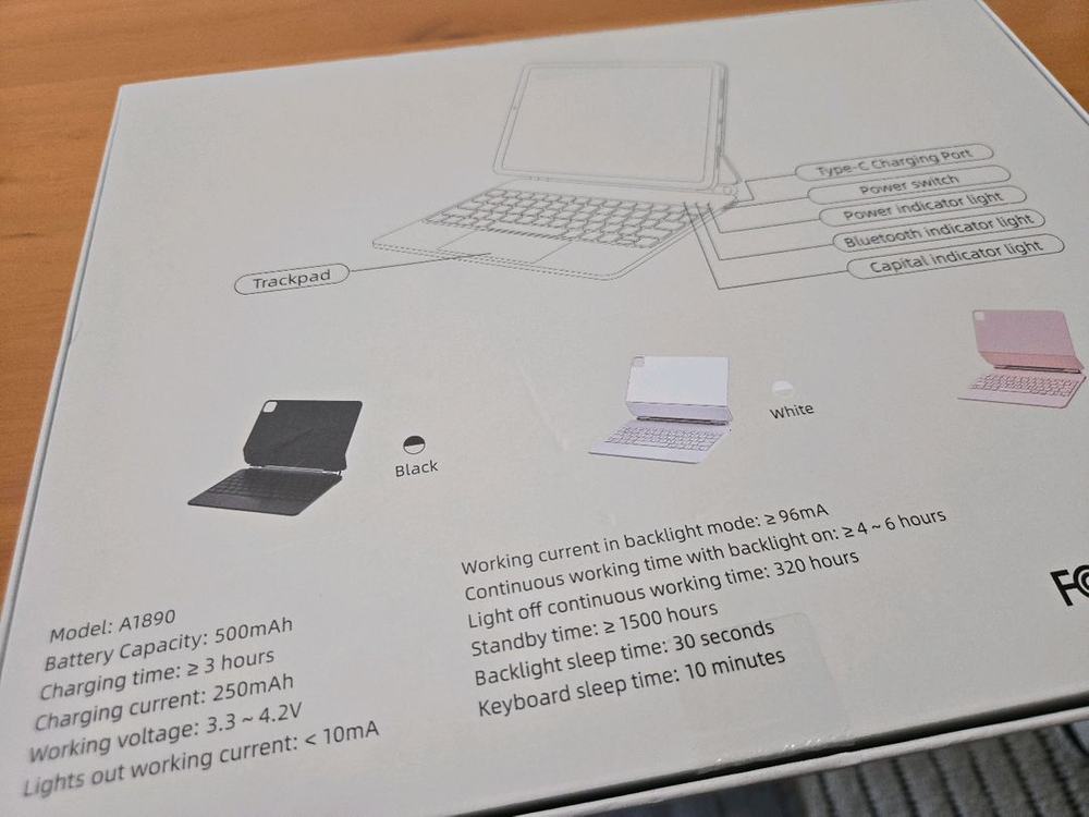 구조독 매직키보드 아이패드 에어13용 A1890 한글각인 핑크 풀박 이미지