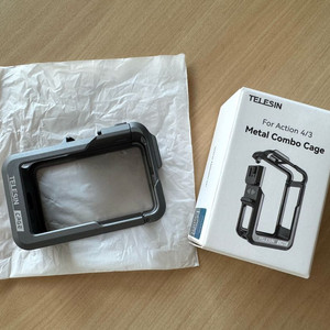 텔레신 DJI 오즈모 액션3 4 5용 풀 알루미늄 메탈 케이지