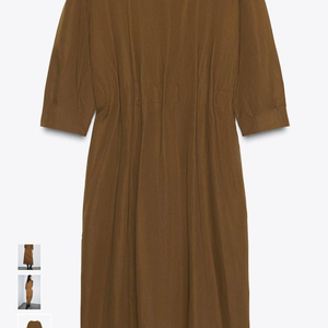 자라 플리츠 미디 원피스