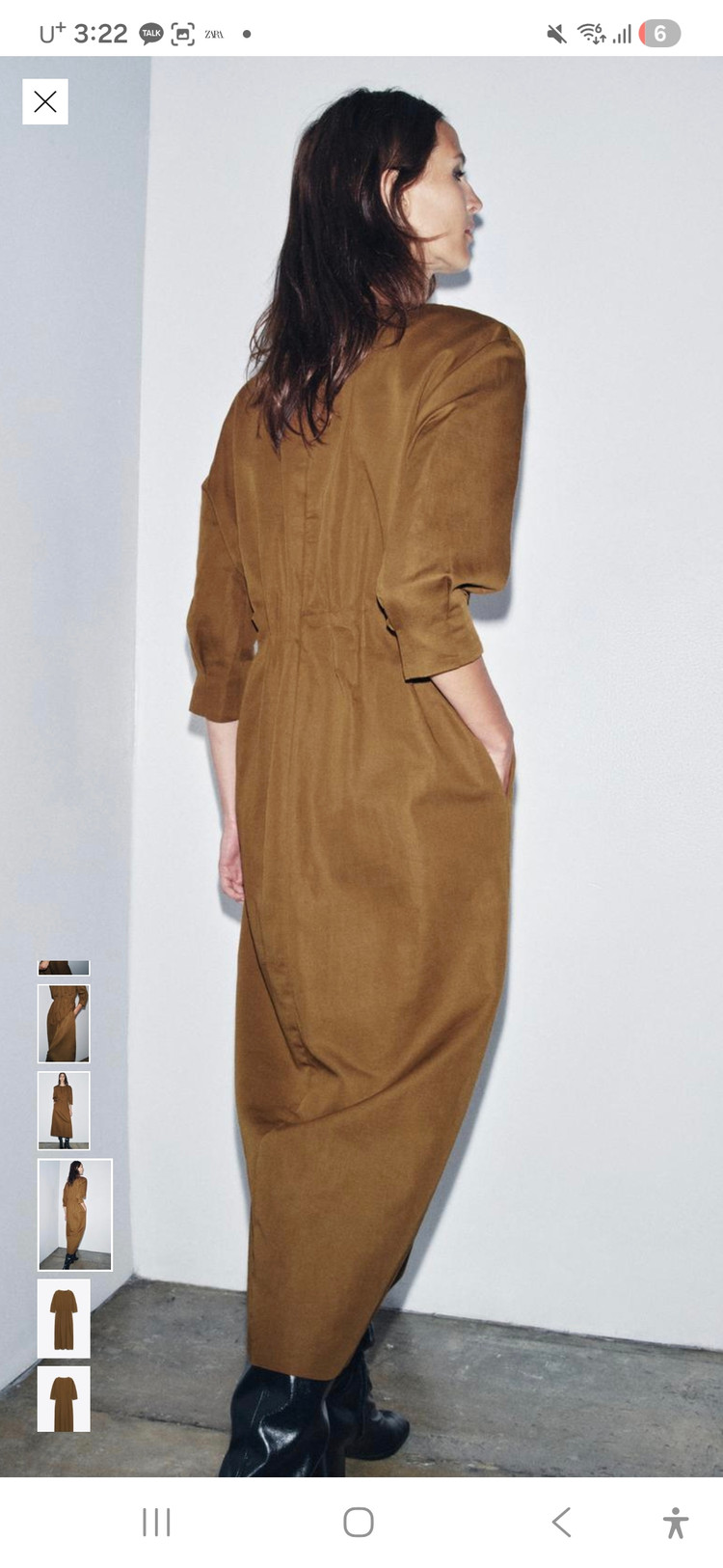 자라 플리츠 미디 원피스--1