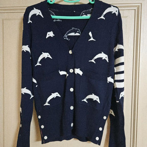 가격내림-수입 브라운 돌고래 삼색 가디건 새상품