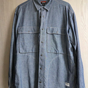 난가 TAKIBI CHAMBRAY FIELD SHIRT 네이비 L 셔츠 난가 최고급 셔츠라인 타키비 샴브레이 셔츠입