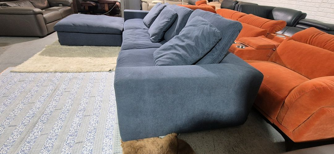 까사미아 캄포 클래식 블루 4인 소파+스툴(커버세탁완료--6