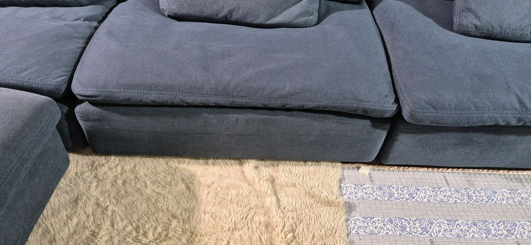 까사미아 캄포 클래식 블루 4인 소파+스툴(커버세탁완료--7