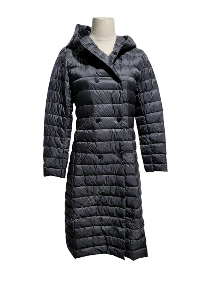봄 가을 초겨울 환절기 가벼운 경량패딩 덕다운 롱패딩 검정색--1