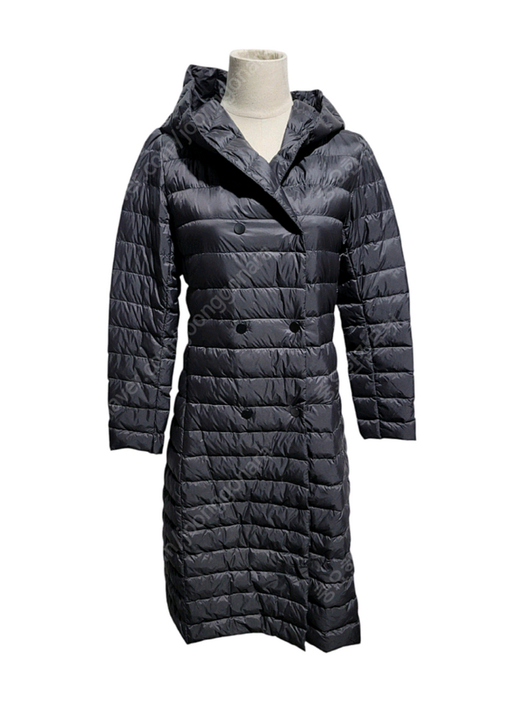 봄 가을 초겨울 환절기 가벼운 경량패딩 덕다운 롱패딩 검정색--2