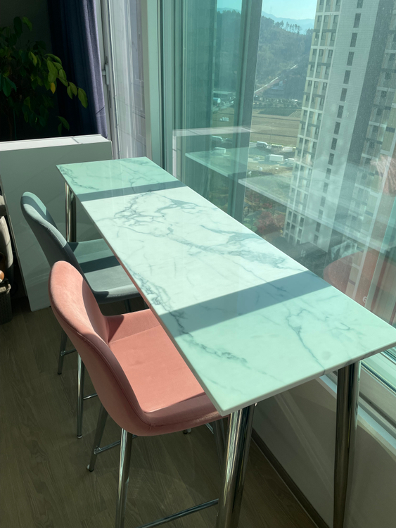 대리석 바테이블 의자 세트--1