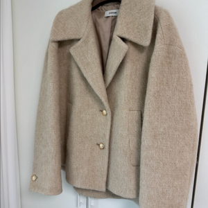 시스템 알파카 트위드 자켓 한섬