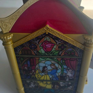 일본 디즈니랜드 미녀와 야수 스테인드글라스 팝콘통