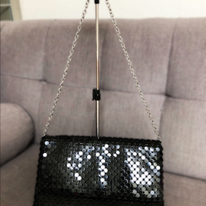 (새상품) 블링블링 블랙 메쉬 체인 클러치 / 미니백